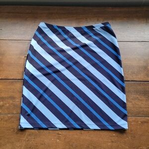 y2k 90s Express Striped Slip Skirt sz S Blue Urban Supermodel Cool Girl